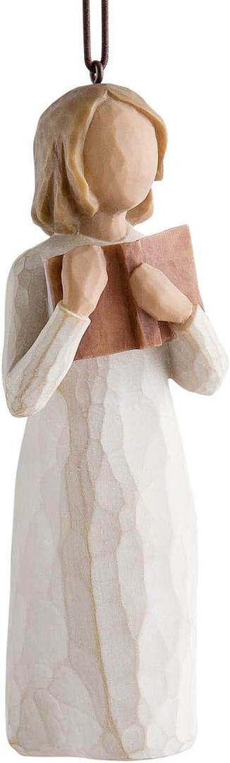 Willow Tree Love of Learning Ornament, Sculpted Hand-Painted Figure (Natural)