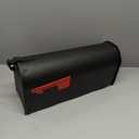 Architectural Mailboxes Admiral Rust-Proof Aluminum Metal Post Mounted Mail Box for Outside, Black, Medium Curbside Mailbox, USPS Approved for Residential Delivery