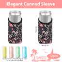 Beer Can Sleeves,8 Pcs Universal Slim Can Cooler Covers,Neoprene Can Sleeve Cover for 12 oz Slim Beer & Hard Soda Cans and Bottles,Beer Gifts Accessories for Christmas Parties