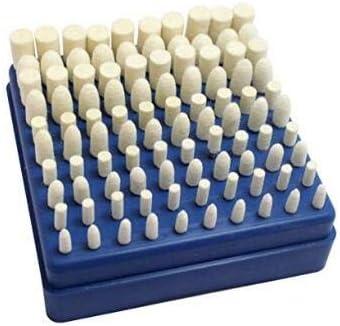 Oudtinx 100pcs Multifunctional Wool Felt Mandrel Mounted Grinding Polishing Accessories Attachment Set - Comepatible with Dremel-1/8 Inch Shank