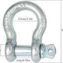 WANLIAN D Ring Shackles,1/2Inch,Silvery, Heavy Duty Forged with 2 Ton Capacity(1/2"-4 Pack)
