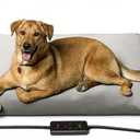 Toozey XL Pet Heating Pad, Waterproof & Chew Resistant, 6 Temp Settings with Timer, 47x28 in for Dogs & Cats