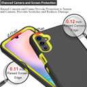 Rugged Phone Case for Samsung Galaxy A24 4G, with Belt Clip Holster & Kickstand Heavy Duty Shockproof Protective Full Body Case Cover for Samsung Galaxy A24 4G Phone (Black+Yellow)