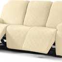Timeles Recliner Covers Recliner Couch Covers Reclining Couch Covers for 3 Cushion Sofa Slipcovers Stretch Soft Washable (Three-Seater, Pale Yellow) (THREE-SEATER, Pale Yellow)