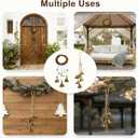 Set of 2 Witch Bells for Door  Featuring a Moon Wreath + Vintage Key, Said to Ward Off Negative Energy; Witches Bells Hanger for Front Door, Entryway & Doorknob; Witchy Decor