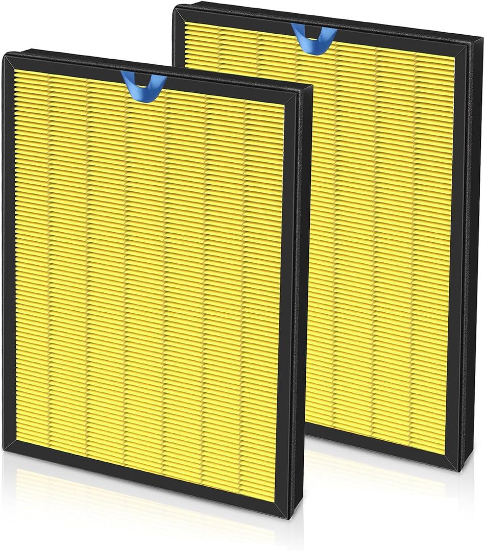 Vital 200S Pet Care Replacement Filter for LEVOIT Vital 200S and Vital 200S-P, 3-in-1 H13 Grade True HEPA Activated Carbon Filter, LRF-V201-YUS, 2 Pack, Yellow