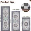 Kitchen Rugs Set of 3, Washable Non-Slip Kitchen Mats for Floor with Rubber Backing, 1'8" x 4'11"