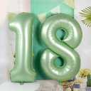 2 x 7 Balloon Numbers 40 Inch, 6 7 Birthday Decorations, Olive Green Seven Birthday Decor, 7 17 27 70 Year Old Balloon Number for Engagement, Wedding, Graduations