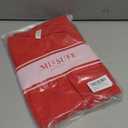 Missufe Women's Sleeveless Spaghetti Strap Ruched Bodycon Sundress Summer Casual Mini Cami Dress (Large, Red)