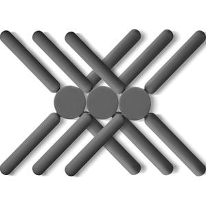 3/Pack Foldable Trivets Silicone, FENGCHEN Folding Trivets, Non-Slip Collapsible Cross Compact Design Expandable Silicone Pot Holder,Grey (Gray)