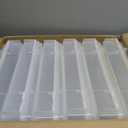 IRIS USA Fits 12" x 12" Paper, 6-Pack Thick Portable Plastic Scrapbook Paper Storage Cases Organizers with Built-in Handle for Art Craft Supplies Yarn File Documents Toys, Rounded Corner - Clear