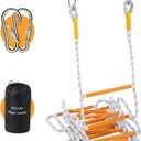 Rope Ladder, Fire Escape Ladder 2 Story Window, Flame Resistant Safety Extension Fire Ladders with 2 Hooks (5M, 16FT)