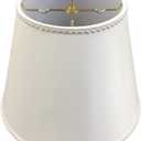 Royal Designs, Inc. Designer Empire Hardback Shade with Elegant Trim, HB-645-14WH-1, White, 8 x 14 x 11