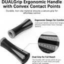 2 x Muscle Roller Massage Roller Stick- Deep Tissue Fascia Blaster for Myofascial Pain Relief, Lymphatic Drainage & Body Sculpting, Handheld Physical Therapy & Recovery Tool (Gray black-18 inch)