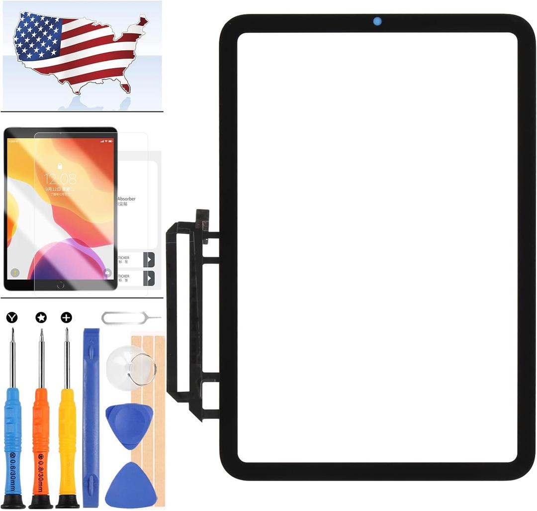 for iPAD Mini 6 Screen Replacement 2021, 8.3inch for IPAD Mini 6TH Generation Screen Rerplacement Kit A2567 Sensor Touch Parts A2568 Digitizer A2569 Outer Glass Panel Full Repair +Tepmered Glass