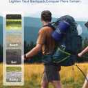 Hikenture Double Sleeping Pad for Camping, Ultralight 4" Extra-Thick Camping Mattress 2 Person, Inflatable Backpacking Sleeping Mat, Hiking Air Mattress for Tent (Navy Footpump 79x47.5in)