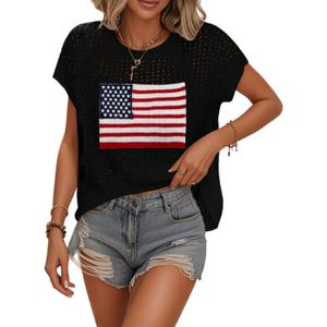 Womens Summer Crochet Tops Hollow Out Cap Sleeve Cover Up Tank Top Pullover Sweater Vest Beach Vacation Clothes XL