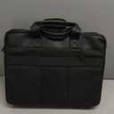 Luxorro Full-Grain Leather Briefcase for Men - Laptop Bag with Leather Computer Compartment (17-inch, Black)