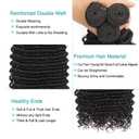 Human Hair Bundles Deep Wave Bundles Human Hair Extensions Soft Brazilian Virgin Deep Wave Human Hair 3 Bundles Natural Color 26 28 30 Inch