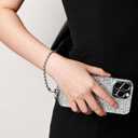 Metal Phone Wrist Strap Stainless Steel Phone Lanyard Metal Chain Smartphone Strap Wristlet Lanyard Bracelet Charm (Twisted/Silver)