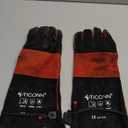 TICONN 16 Inch Welding Gloves, 1000°F Heat-Resistant Fireproof Leather Gloves for Welders, Stick, Forge, Mig, Tig, BBQ, Baking, Oven (Black/ Red, XL)