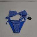 ZAFUL Women's Triangle Bikini Floral String Bikini Set Two Piece Swimsuit Bathing Suits, M
