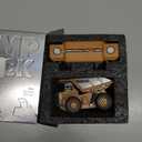 BRRRRT 1/64 RC Dump Truck,Full Proportion Mini Dump Truck Toy,8-Channel Remote Control Toy with Metal Bed & Light, RC Construction Vehicles,Type-C Built-in Battery for Boys and Girls Age 3+