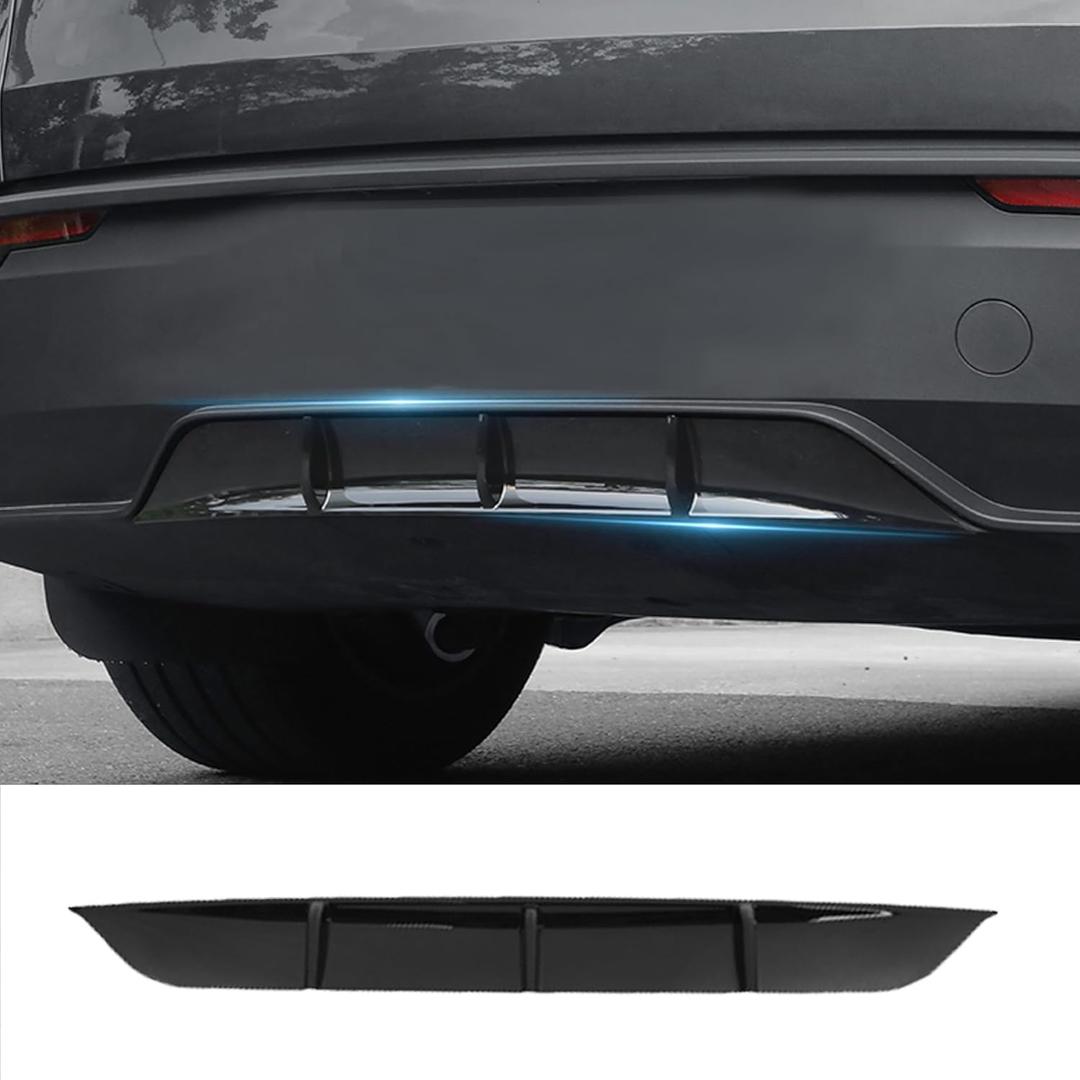 for Tesla Model Y Juniper Premium 2025 2026 Rear Bumper Diffuser Lip Spoiler Trunk Lower Valance Trim Panel Cover Guard Molding Protector Accessories (Glossy Black) Not fit Standard/Performance