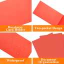 50pcs Red Folders with Two-Pockets Fit Letter Size Paper,Paper File Designed for Office,Home and Classroom Use