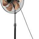 18 Inch DC Oscillating Metal Stand Pedestal Fan | 5 speed settings, adjustable height 47.1"-55.1", oscillating metal fan for industrial, commercial and greenhouse cooling, Large