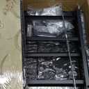 Furnulem 4 Drawer Dresser, Vertical Nightstand for Kids, Adult, Fabric Chest of Drawers for Bedroom, Living Room, Closet, Nursery, Storage Tower Unit Retro Style Furniture, Wood Desk Top (11.8"D x 15.8"W x 31.5"H (4 Drawers))