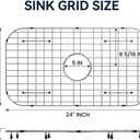 Sink Rack for Bottom of Sink (24 x 12 Inch), Center Drain