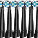 6 Pcs IO Replacement Heads Compatible with Oral B IO 2/3/4/5/6/7/8/9/10/Deep Clean Series Electric Toothbrushs, Toothbrush Heads for Teeth Clean and Clean Plaque Compatible with Oral B IO (Black)