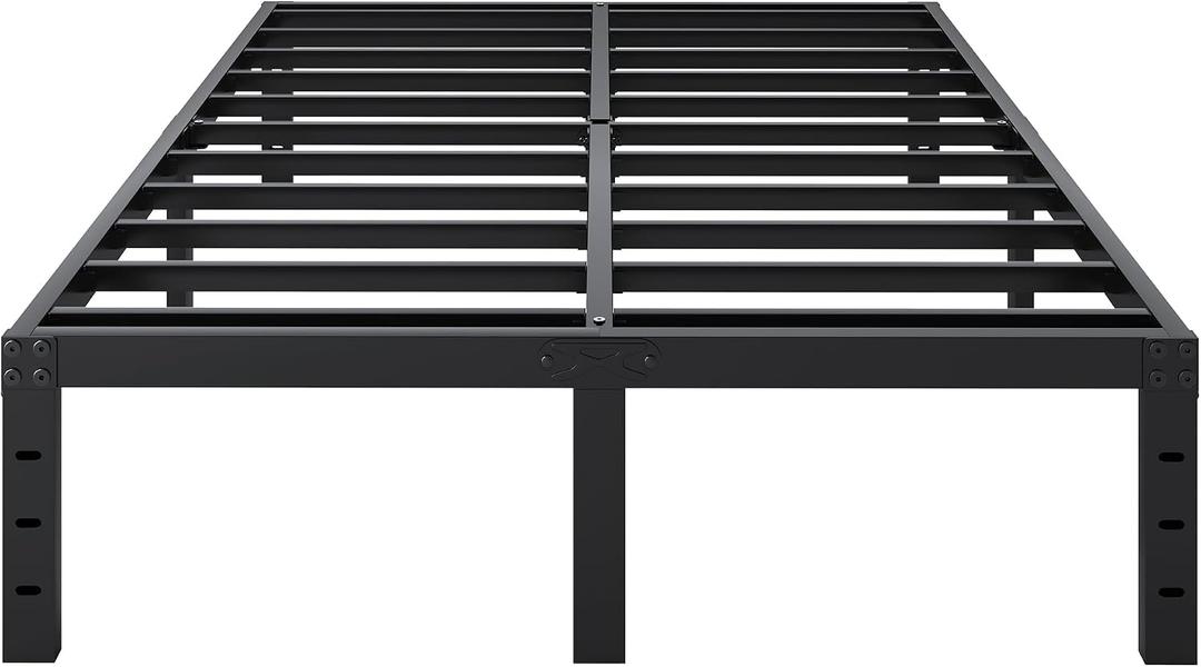 SHLAND Full Size Bed Frame, 14 Inch Heavy Duty Metal Platform Bed Frame No Box Spring Needed, Storage Space, No Noise, Easy Assembly