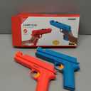 Shooting Game Gun Controller Compatible with Switch/Switch OLED Joy-Con, Hand Grip Motion Controller for Nintendo Switch Shooter Hunting Games (Blue + Red)