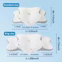 Cervical Neck Pillow for Sider Sleeper | Ergo Pillow for Sleep Apnea, Neck Pain, and Snoring Relief | Contour Memory Foam with Ergonomic Support, White, Large