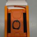 For Magsafe Wallet with Grip, 6-Card Holder, Stronger Magnetic Card Wallet Holder for iPhone 17/16/15/14/13/12 Series, Leather Magnetic Phone Wallet with Privacy Flap, RFID Blocking, Cosmic Orange