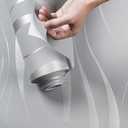 Peel and Stick Wallpaper, Length 20.8" Width 393" Per Roll, Non-Woven 3D Modern Print Embossed Stripe Fashion Wallpapers for Livingroom, Bedroom, Kitchen and Bathroom, Silver Grey (Ripple)