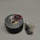 Universal Racing Car Quick Release And Convenient Modification Steering Wheel Quick Release Device Adapter, 6 Hole Snap Off Car Aluminum Wheel Hub Adapter, Auto Repair Tool(Black)