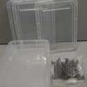 Citylife 3 PCS Plastic Storage Bins with Latching Lids Portable Project Case Clear File Box Stackable Storage Containers for Organizing A4 Paper, Photo, Document, Scrapbook (5QT)