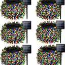 6 Pack Solar Chrismas Lights Outdoor, 285 FT Total 720 LED Solar String Lights for Outside with 8 Modes & Memory Function, Waterproof Twinkle Light for Xmas Tree Yard Party Decorations (Multicolor)