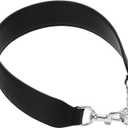uxcell 22.83 Inch PU Leather Short Bag Strap with Clasp, Purse Handles Handbags Replacement Straps for Clutch Bag Crossbody Underarm Bags, Black, Silver Buckle