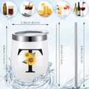 Zopeal Funny Personalized Coffee Mug Cup with Initials, Monogrammed Gift for Women Mom Teacher Birthday Christmas Wedding, 12 oz Stainless Steel Wine Tumbler with Brush Straw Gift Box(T)