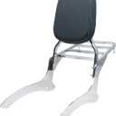 YHMOTO Sissy Bar Backrest + Luggage Rack Combo Fits for 2000-2011 Yamaha V-Star XVS 1100 Classic Dragstar XVS 1100 Classic (Chrome)