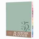 Rileys Academic Planner 2025-2026, Daily, Weekly & Monthly Planner, July 2025 - June 2026, Student Notes Pages, Twin-Wire Binding, Weekly Agenda for School & Work (8.5 x 11-Inches, Green, Classic)