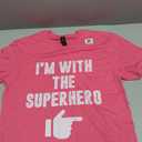 I'm with the Superhero Fun Easy Playful Halloween Costume T-Shirt (Pink, M)