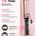YEEGOR 2 inch Extra Large Curling Iron,Long Barrel Culing Wannd,100-240V Dual Voltage Hair Curler for Big Wave Curls, 12 Temps