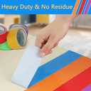 COSIMIXO 6-Pack Rainbow Colored Duct Tape 15 Yards x 2 Inch Heavy Duty, No Residue, Tear by Hand & Waterproof,Great for Packaging, Arts & Crafts, Color-Coding, and DIY Projects