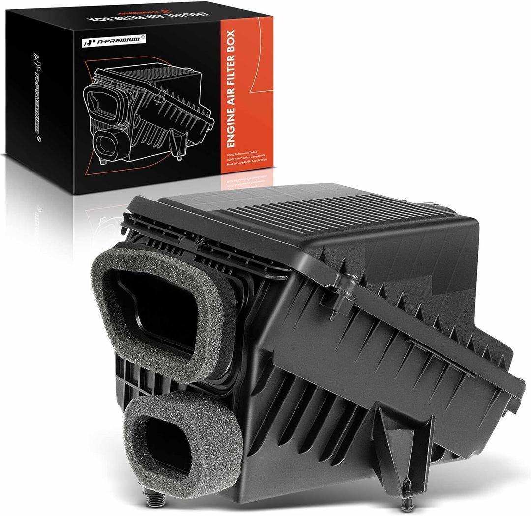 A-Premium Engine Air Filter Cleaner Box Housing Compatible with Cadillac, Chevrolet & GMC Vehicles - Escalade, Avalanche 1500, Silverado, Suburban, Sierra, Yukon & More - 2003-2009, Replace# 25355074
