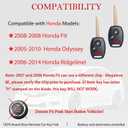 MechanMagic Key Fob Replacement Fits for Honda Ridgeline 2006-2014 / FIT 2008 / Odyssey 2005-2010 (FCC ID: OUCG8D-380H-A) Keyless Entry Remote Control Head Ignition Key PN:35111-SHJ-305 314MHZ